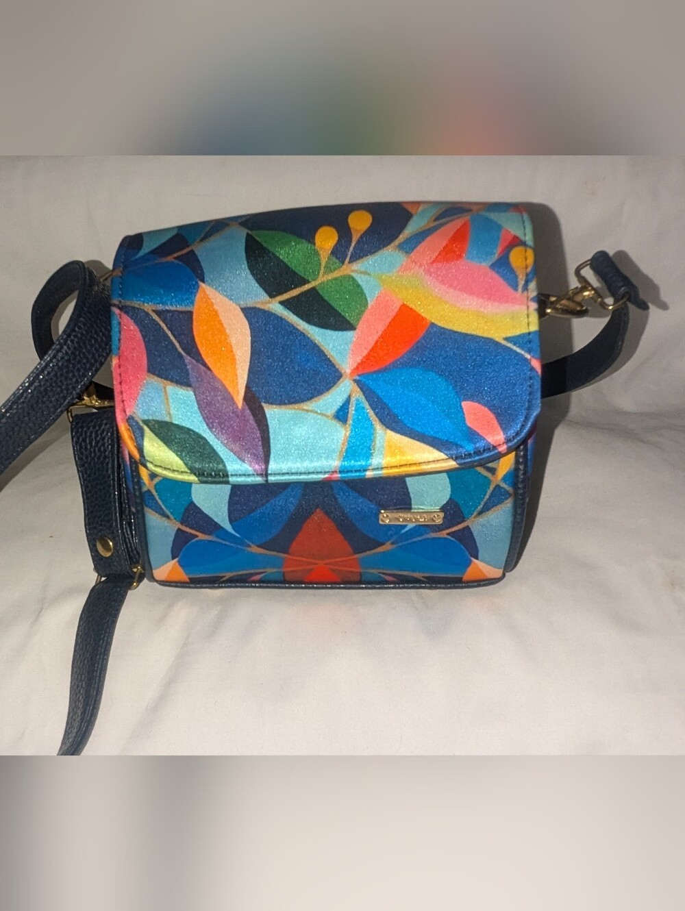 Chula Moda Latina Mini Baulito Vibrant Abstract Crossbody Bag NWT